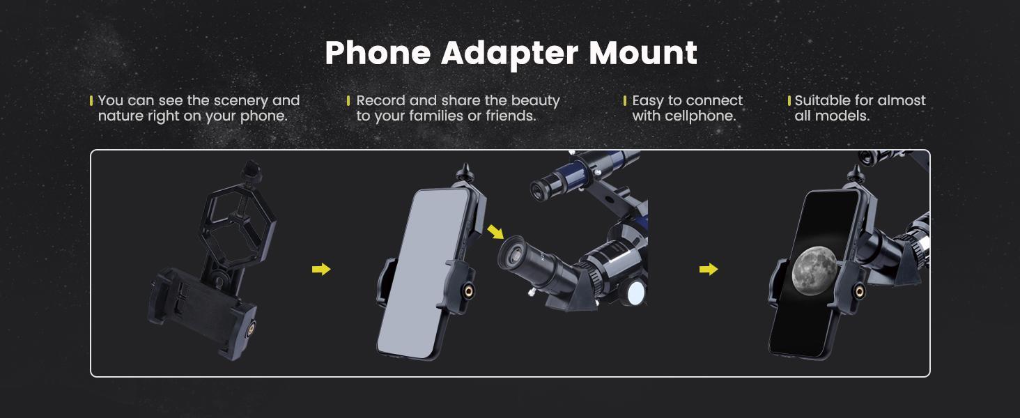 Telescopes for Astronomy Adults 70mm Aperture 400mm Focal Length Refractor Telescope for Beginners Kids Portable with Backpack Tripod Phone Adapter Digital Microscope Lcd Digital Microscope Visual Learning Tools Classroom Supplies