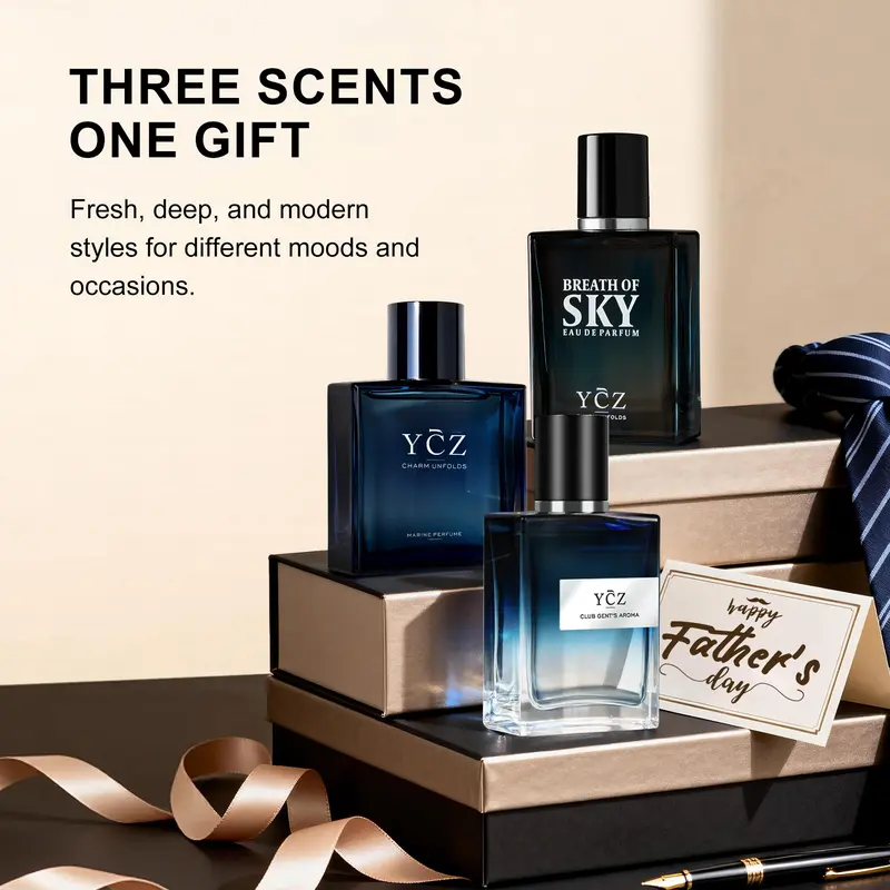 YCZ Mystic Allure Collection | 3 Premium Men's Colognes for Day & Night