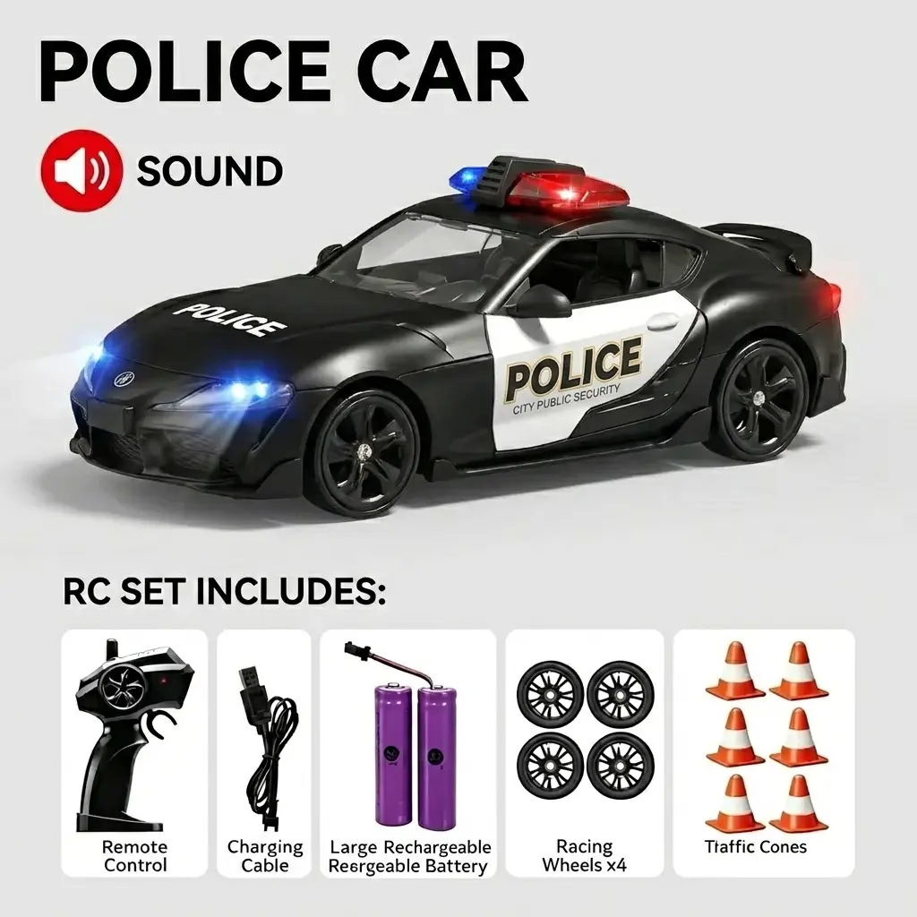 RC Drift Car ABS Material 2.4GHz Anti-Interference Charging Home Playtime Long Battery Life Thrills For Kids Teens RC Lovers Gifts