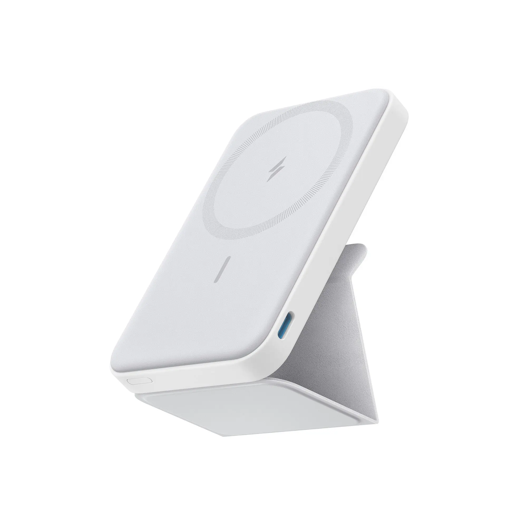 Anker 5,000mAh Magnetic Power Bank | MagSafe-Compatible Wireless Charger with Foldable Stand