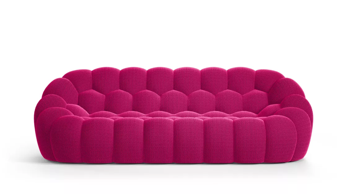 NLFZEK Bubble Sofa – Sculptural 3-Seater Curved Sofa, Modern Plush Lounge Couch for Living Room