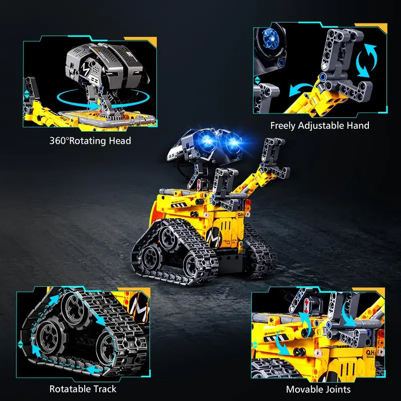 INSOON 5-in-1 RC Robot Building Set | APP & Remote Control STEM Construction Toy, 520PCS for Kids Ages 6-12