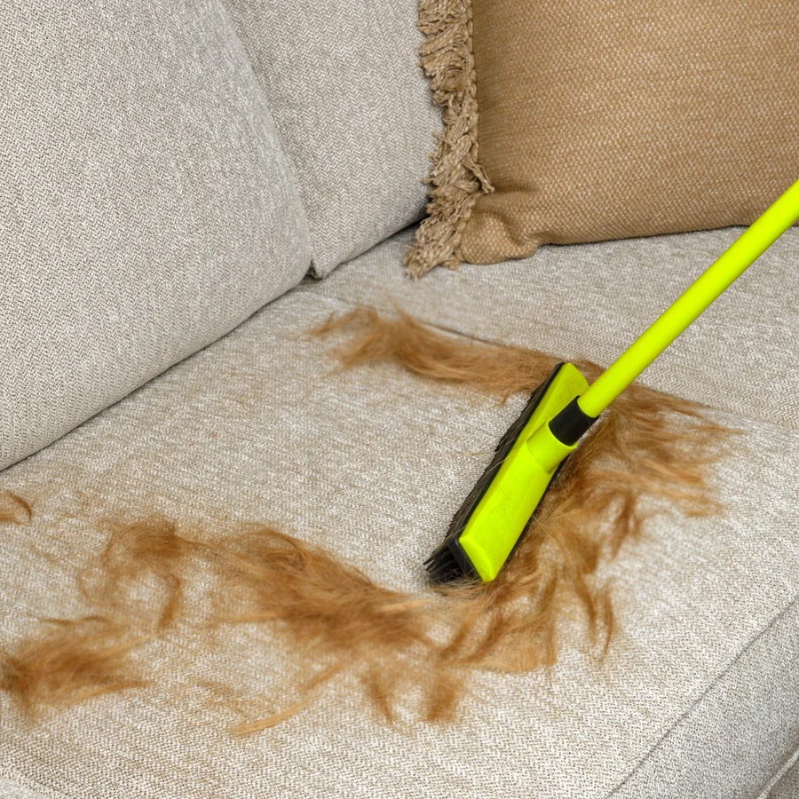 NLFZEK Pet Hair Removal Broom – Dual-Sided Rubber Squeegee & Electrostatic Brush for Floors, Carpets & Sofas