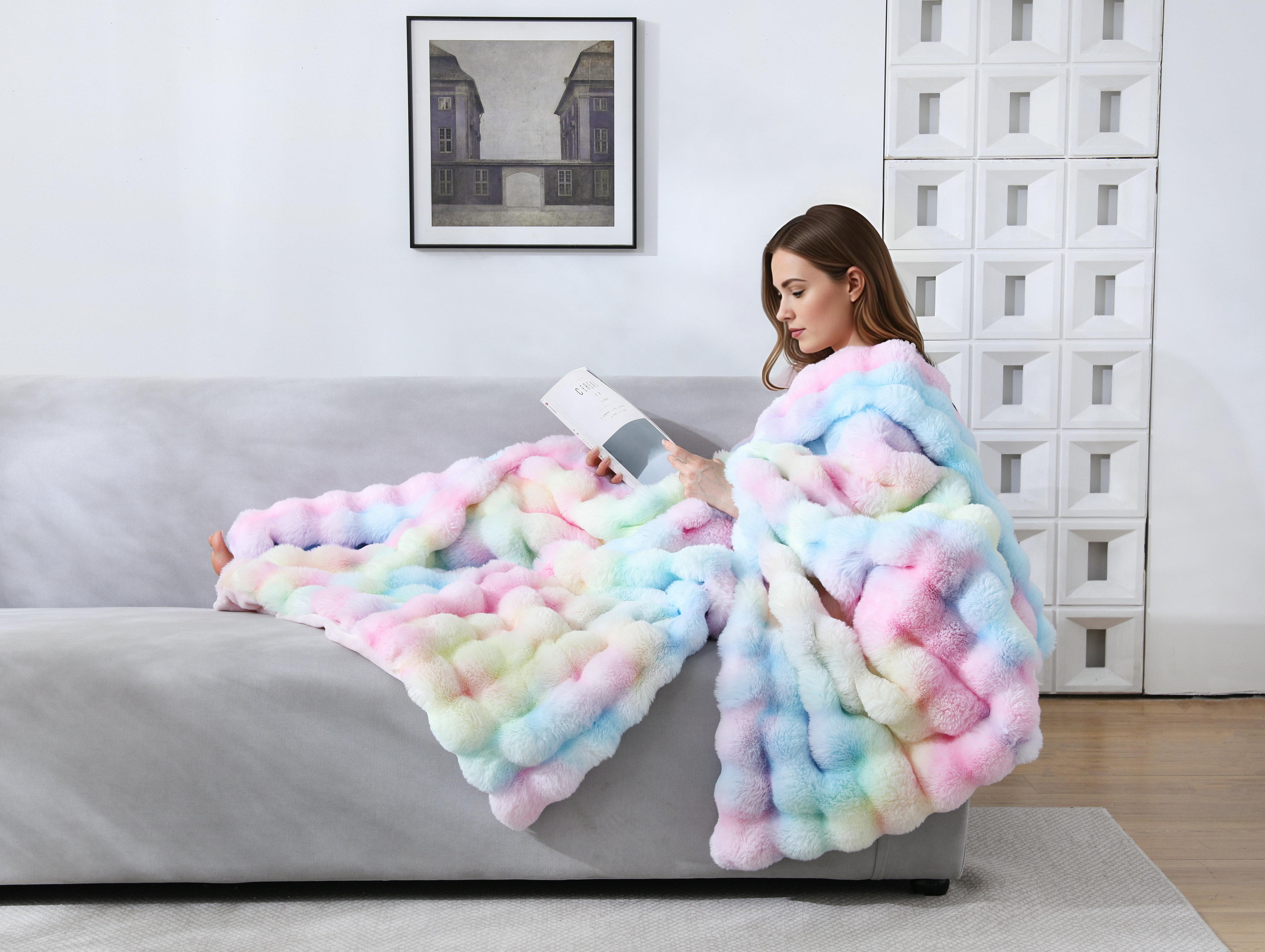 【Back to School】DOWNCOOL 950GSM Faux Fur Bubble Throw Blanket, Soft Luxury Faux Rabbit Fur Mink Plush Throw for Couch, Sofa and Bed, Soft Fluffy Fuzzy Cozy Blanket Leopart print, #dealsforyoudays #Summerwins 【Back to School】DOWNCOOL 950GSM Faux Fur Bubble Throw Blanket, Soft Luxury Faux Rabbit Fur Mink Plush Throw for Couch, Sofa and Bed, Soft Fluffy Fuzzy Cozy Blanket Leopart print, #dealsforyoudays #Summerwins