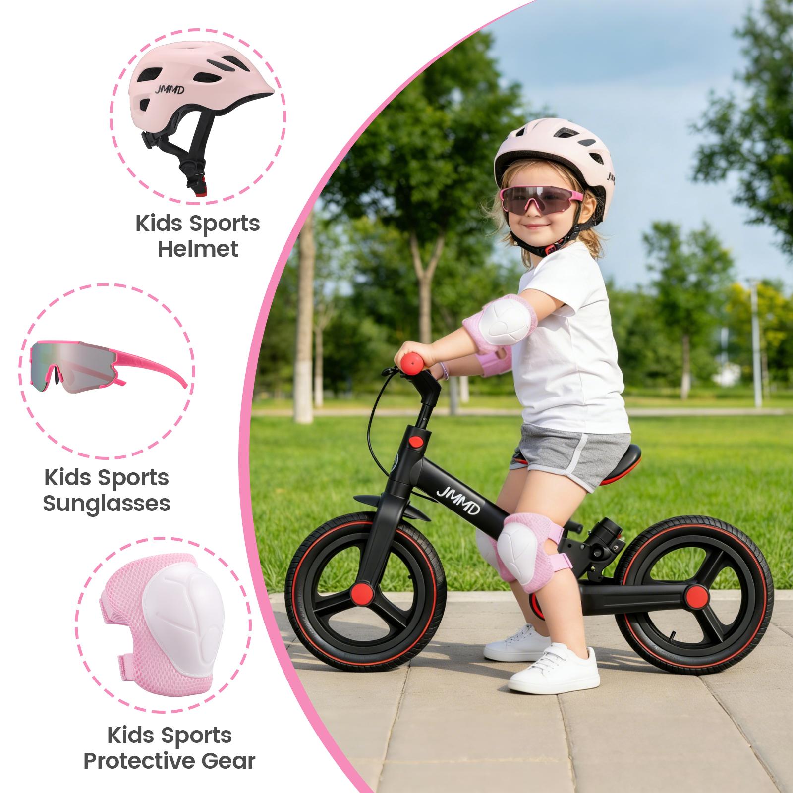 JMMD 6-in-1 Multi-Functional Toddler Balance Bike (18-60M) with Training Wheels, Pedals, Push Handle, Brakes & Kickstand Feature, Unisex Ride-On Toy, Christmas & First Birthday Gifts, Toys for Boys, Kids On Cycle, Outdoor Kids Stuff
