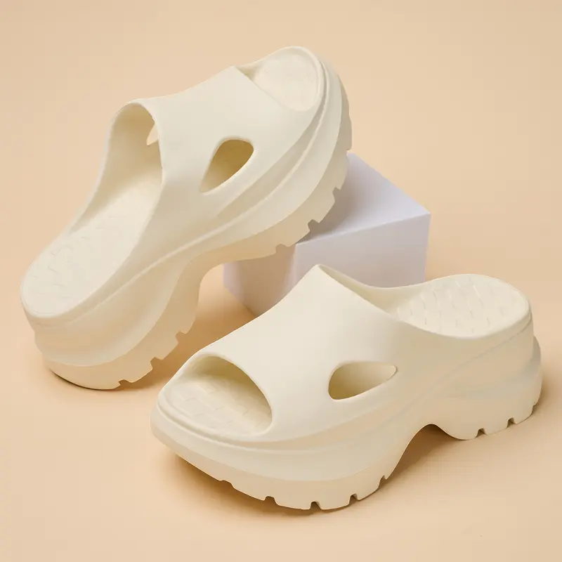 Women's Platform Slides | Breathable Hollow-Out EVA Sandals, Thick Non-Slip Sole for Summer