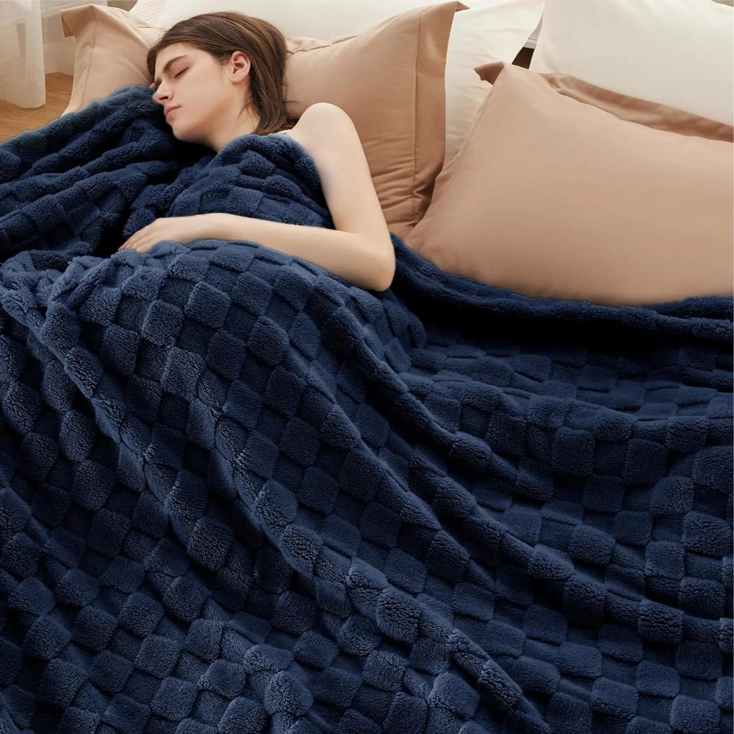 Bedsure GentleSoft Cozy Blanket – Ultra Soft Stripe Fleece Throw for Sofa, Bed & Everyday Comfort