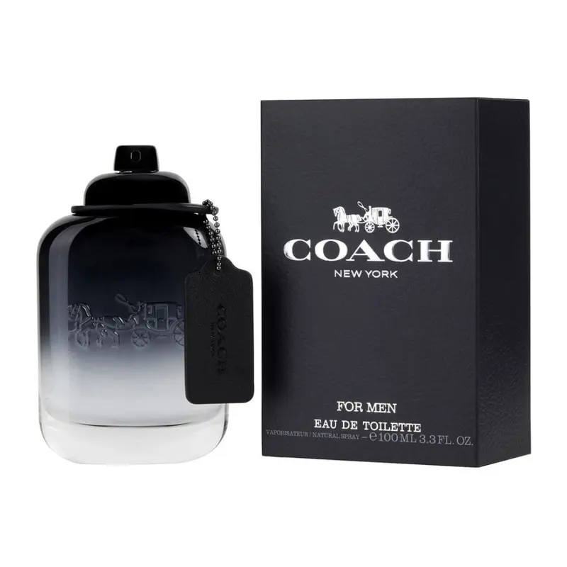 Coach For Men Eau de Toilette – Fresh Woody Aromatic Cologne with Citrus, Amber & Suede Notes