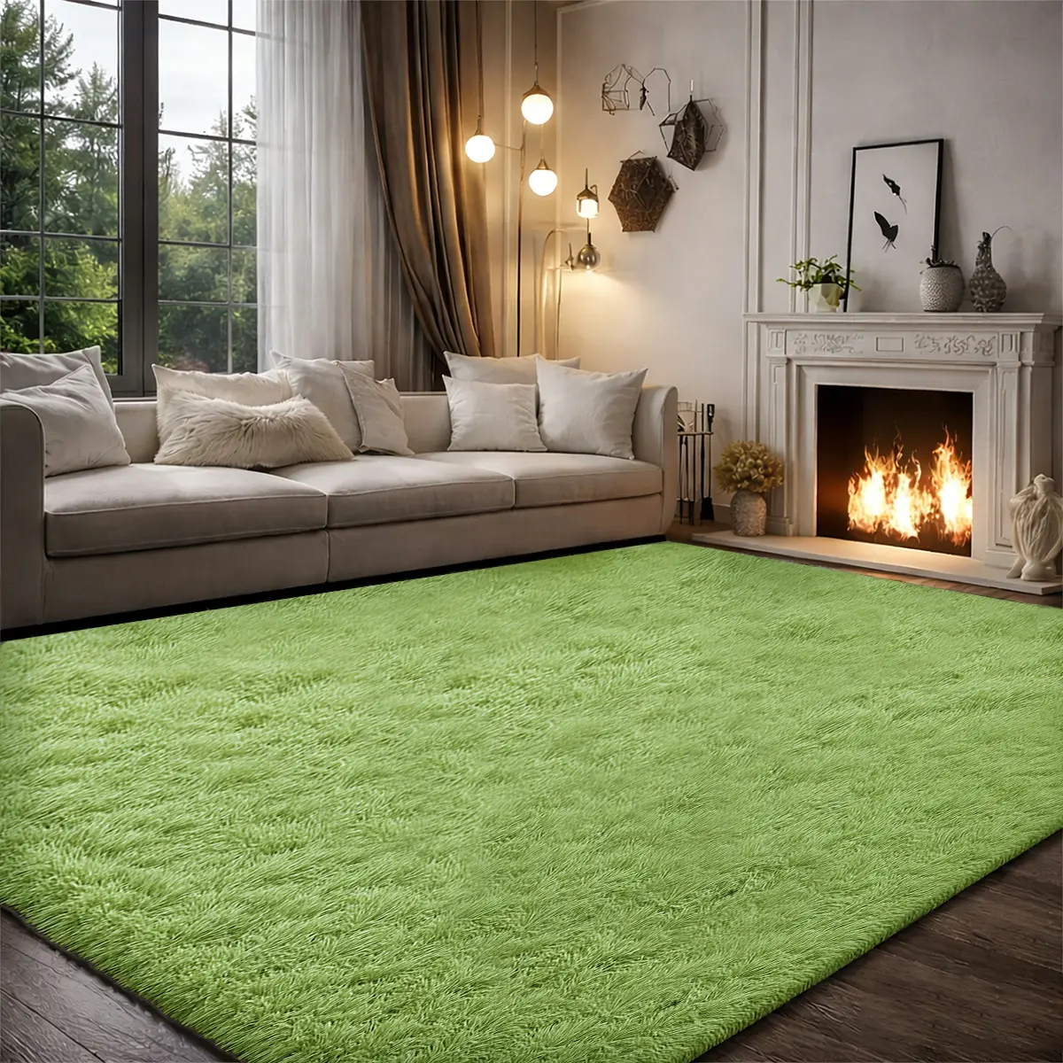 Fluffy Cloud Area Rug | Ultra Soft Shaggy Plush Carpet with Non-Slip Backing for Living Room Bedroom Decor