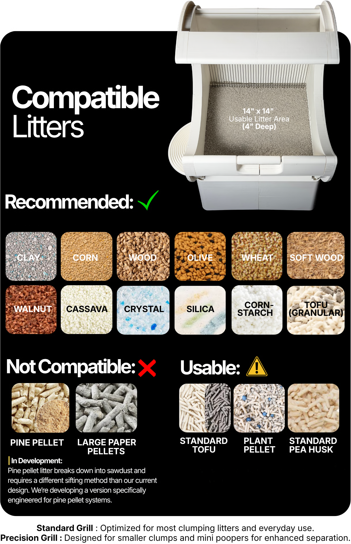 Self-Cleaning Cat Litter Box | No Electricity Needed, Manual Sifting, Odor & Litter Scatter Control