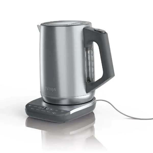 Ninja Precision Temperature Electric Kettle, 1500 watts, BPA Free, Stainless, 7-Cup Capacity, 1.7L, Hold Temp Setting - KT200