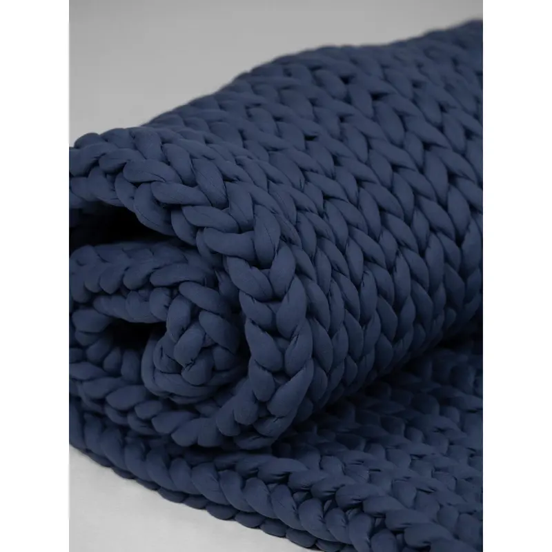 Comfrt CuddleCloud Weighted Blanket | 20lb Chunky Knit Cotton Blanket for Deep Comfort
