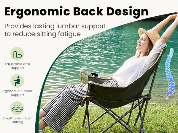 Comfort Folding Camping Chair,With 440 Lbs Capacity, Reinforced Steel Frame And 600D Oxford Fabric, 2 Cup Holders And Side Pockets, Folds Into Carry Bag, Perfect For Outdoor Concert And Glamping Comfort Folding Camping Chair,With 440 Lbs Capacity, Reinforced Steel Frame And 600D Oxford Fabric, 2 Cup Holders And Side Pockets, Folds Into Carry Bag, Perfect For Outdoor Concert And Glamping