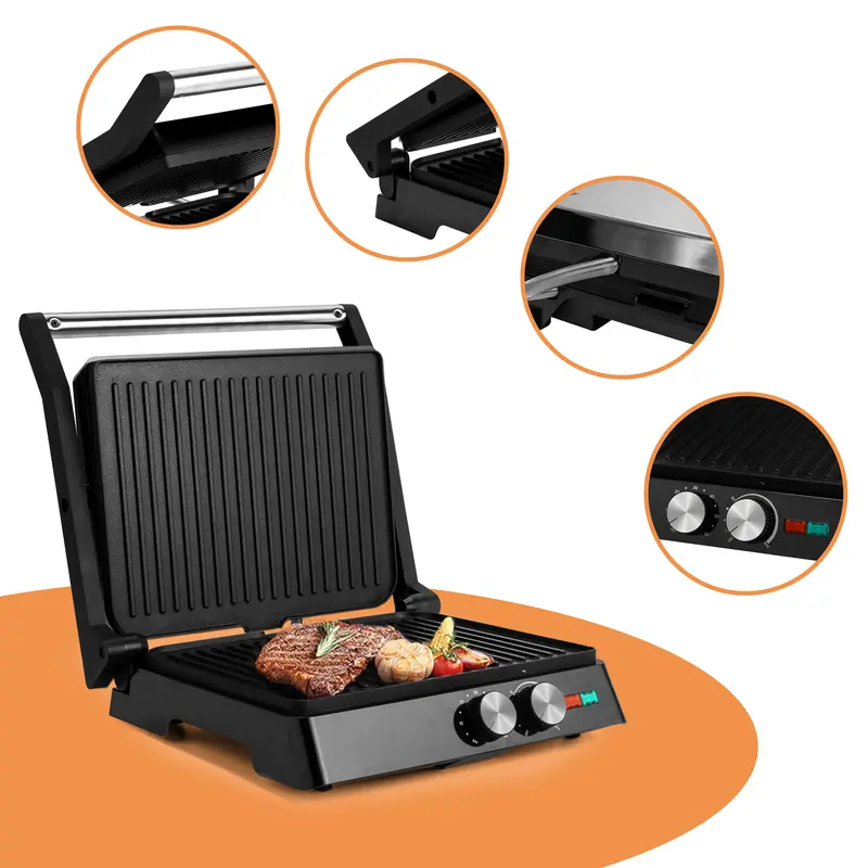 SUSTEAS 3-in-1 Grill & Sandwich Maker | Perfect Paninis, Burgers & Breakfasts