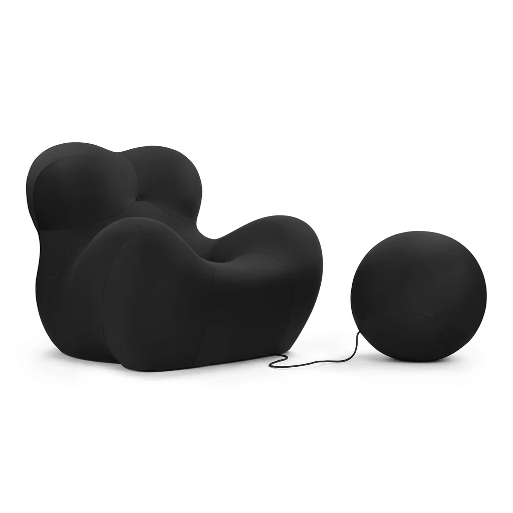 NLFZEK Accent Chair with Ottoman – Soft Lounge Chair & Footrest, Cozy Barrel Armchair for Living Room & Bedroom