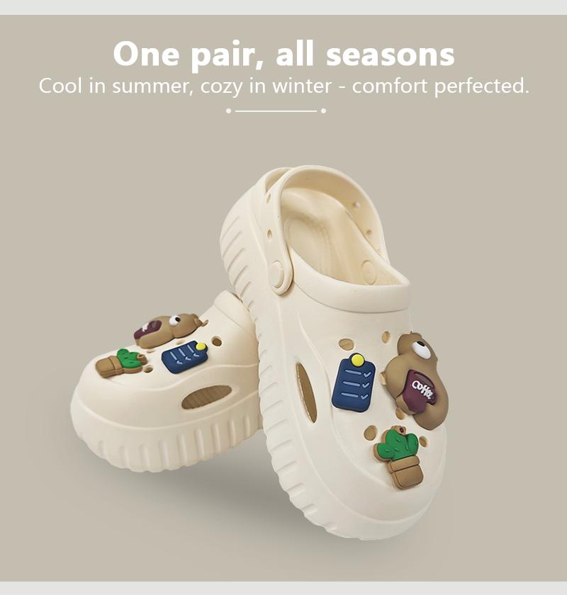 Women's Casual Clogs - Anti-Slip EVA Sole, Cute, Comfortable, Breathable Walking Shoes for Indoor-Outdoor Use