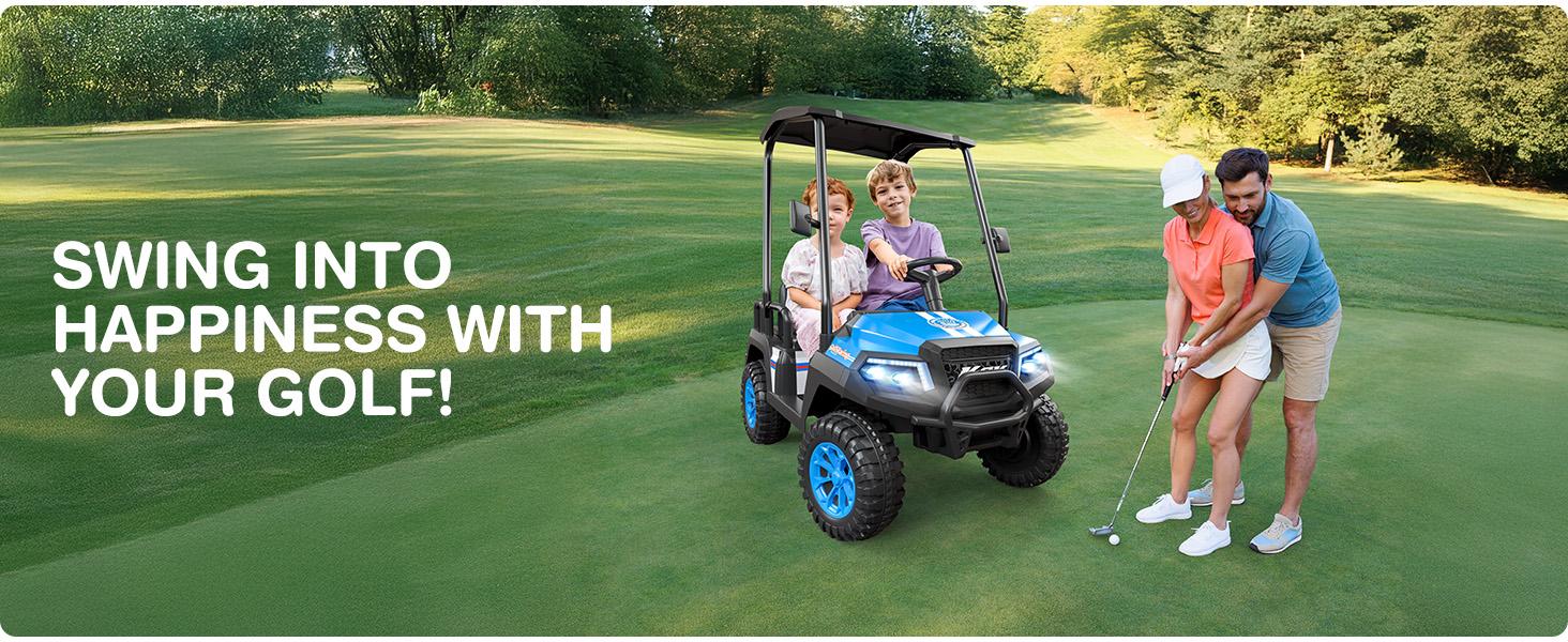 LIGIANT R9 24V Kids Golf Cart, 4WD Electric Car w/Remote Control, Detachable Awning & Music, Festive Christmas Gift for Boys & Girls#Summervibes Ride On Wheels LIGIANT R9 24V Kids Golf Cart, 4WD Electric Car w/Remote Control, Detachable Awning & Music, Festive Christmas Gift for Boys & Girls#Summervibes Ride On Wheels