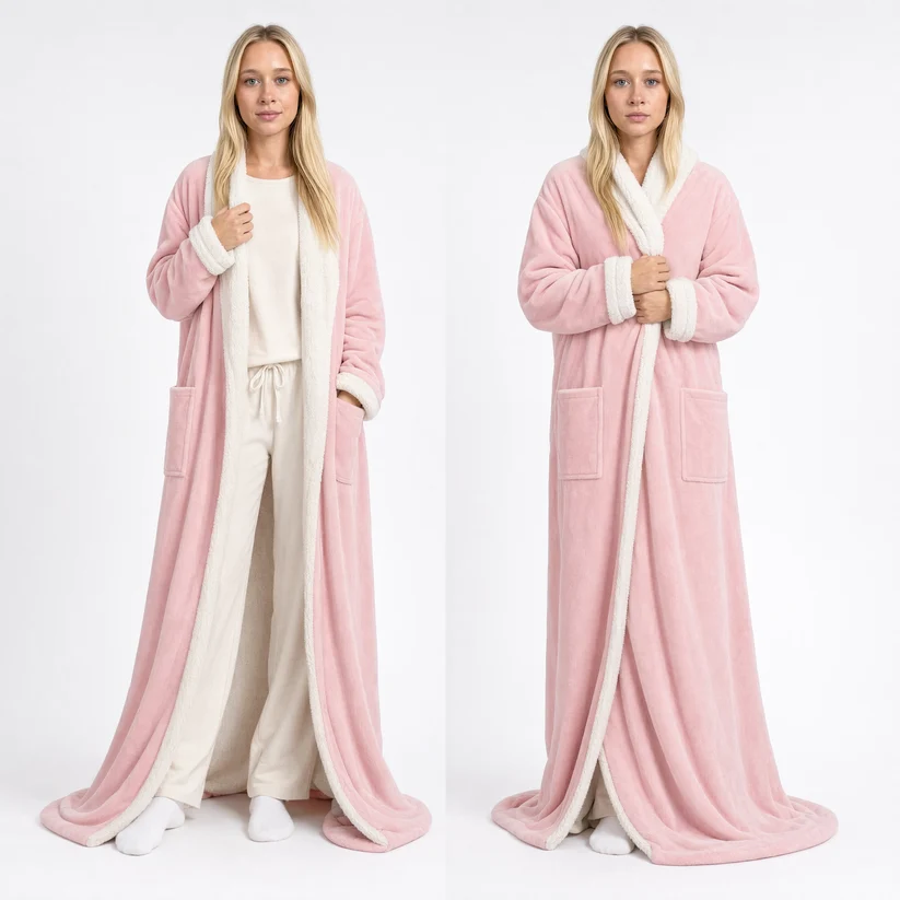 NLFZEK Heated Wearable Blanket – 7-Level Adjustable Heating, Soft Sherpa Lining, Full-Body Warmth