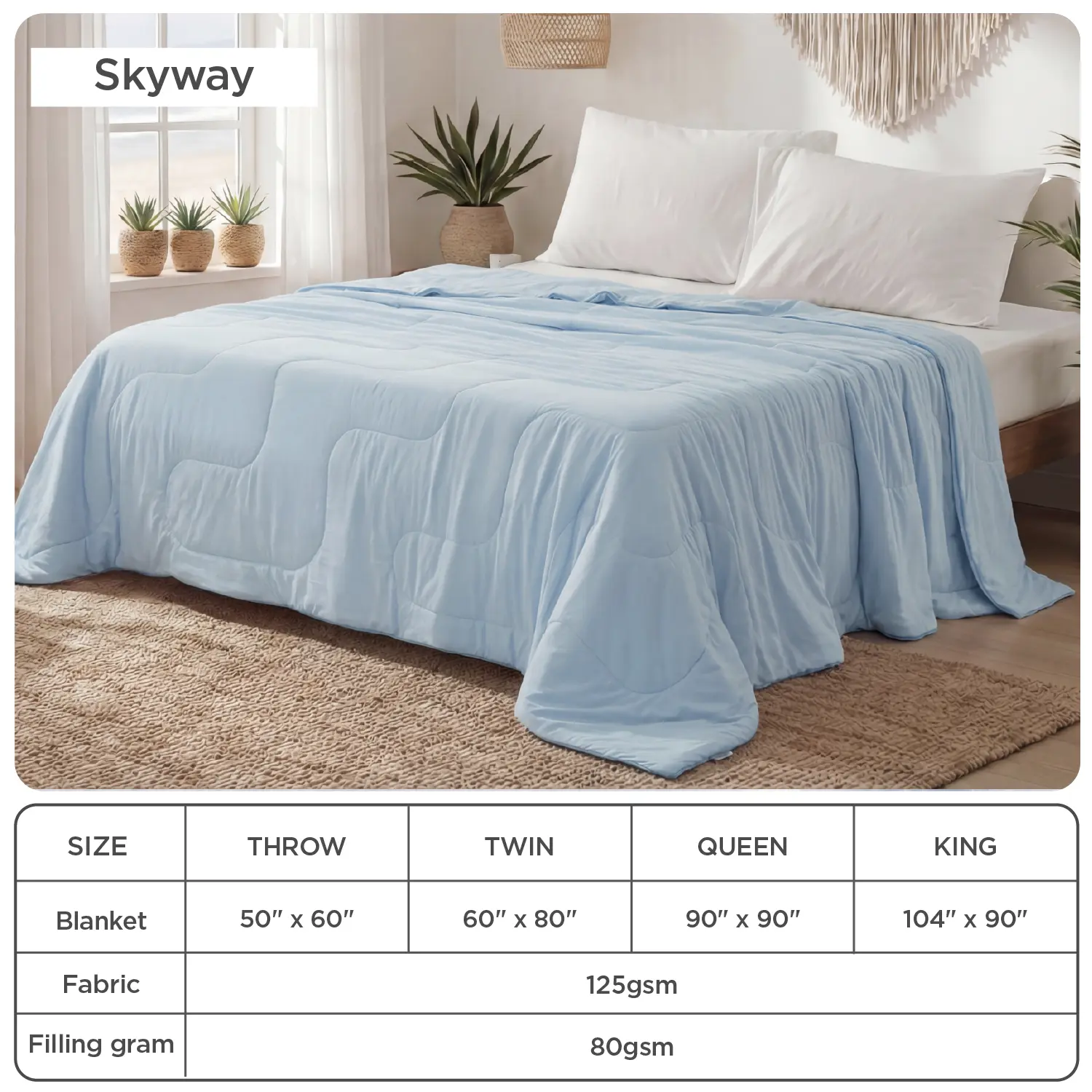 Cooling Bamboo Blanket | Ultra Soft Lightweight Summer Comforter for Hot Sleepers, Breathable Cozy Bed Throw