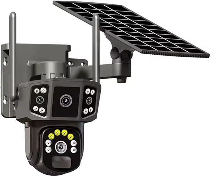 9MP Wireless Solar Security Camera – Outdoor PTZ CCTV with WiFi, Battery Powered, V380 App – Home Surveillance System