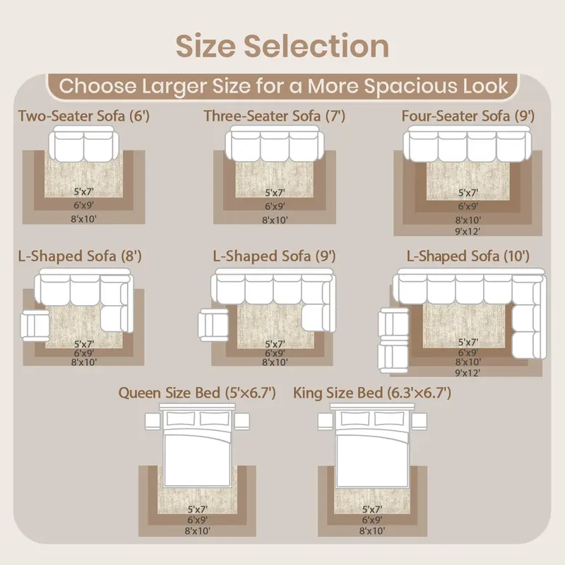 Modern Geometric Washable Rug | Soft Low Pile Area Carpet for Cozy Living Room & Bedroom Makeover