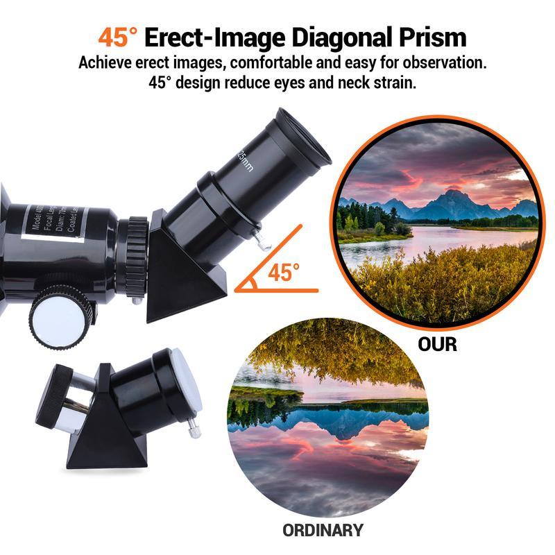 Telescopes for Astronomy Adults, 70mm Aperture 400mm Focal Length Refractor Telescope for Beginners Kids, Portable