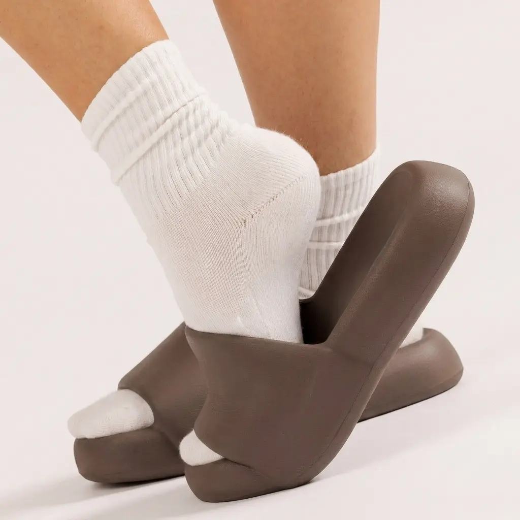 Soft Pillow Slides | Squishy Waterproof Foam Platform Slippers with Cushioned Comfort & Anti-Slip Sole