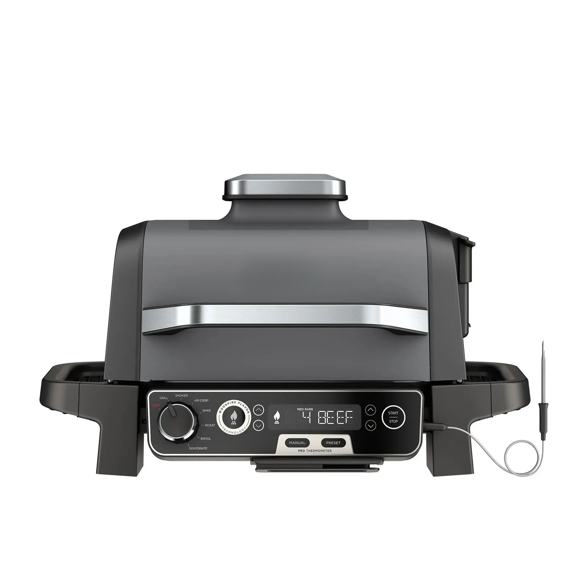 Portable 7-in-1 Outdoor Grill | Electric Smoker, Air Fryer & BBQ Combo, Weather-Resistant