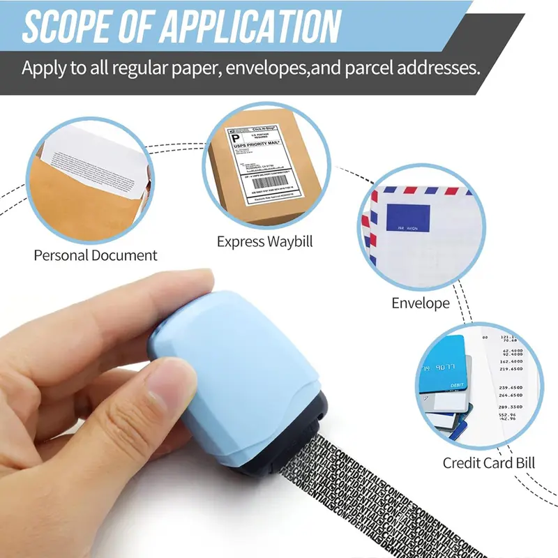 Lotosug Identity Protection Roller Stamp | Hide Personal Information on Mail & Packages