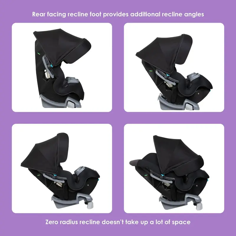 Baby Trend Cover Me 4-in-1 Convertible Car Seat, UPF 50+ Canopy, Side Impact Protection, Fits 3 Across 4–100lbs