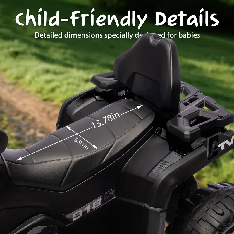 24V Kids Ride-On ATV | 160W Dual Motors, Bluetooth Music, LED Lights & Off-Road Design