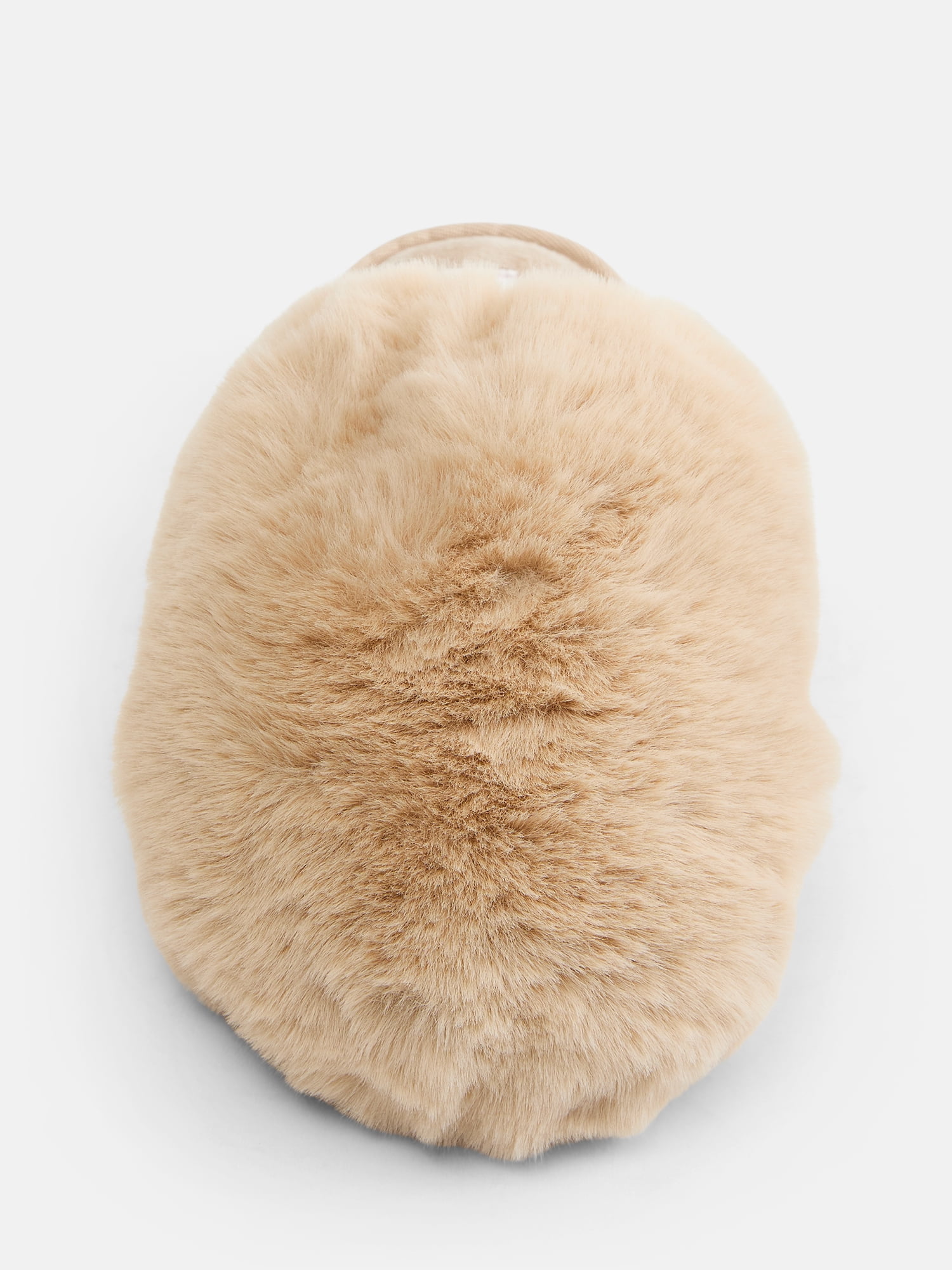 Joyspun Women’s Faux Fur Puff Scuff Slippers