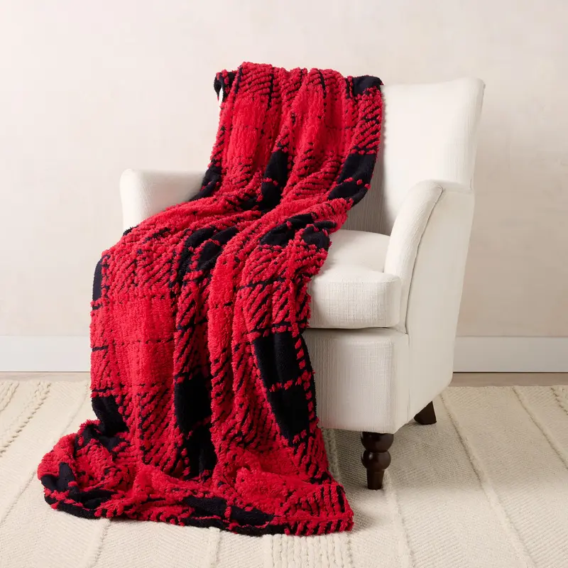 NLFZEK Reversible Plush Throw Blanket – Oversized Cozy 60x80 Blanket for Sofa, Bed & Home