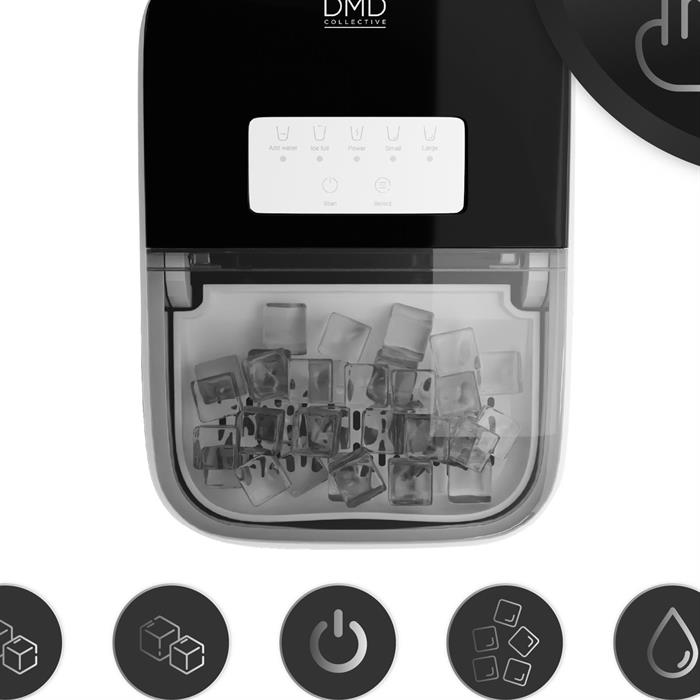 DMD IceWhiz Ice Machine Maker 26lbs Ice in 24hrs, LED Display, Self Cleaning 105W Kitchen Utensils