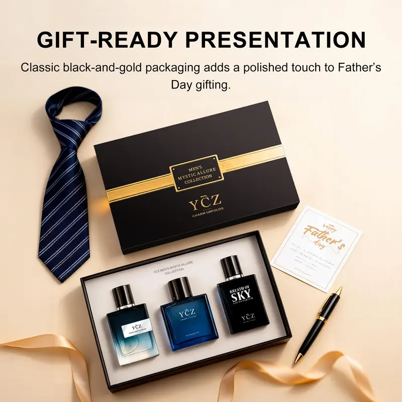 YCZ Mystic Allure Collection | 3 Premium Men's Colognes for Day & Night