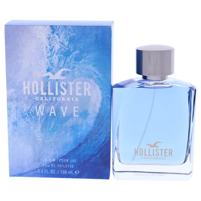 Hollister Wave for Men Eau de Toilette – Fresh Aquatic Cologne with Coastal Citrus & Clean Woody Notes