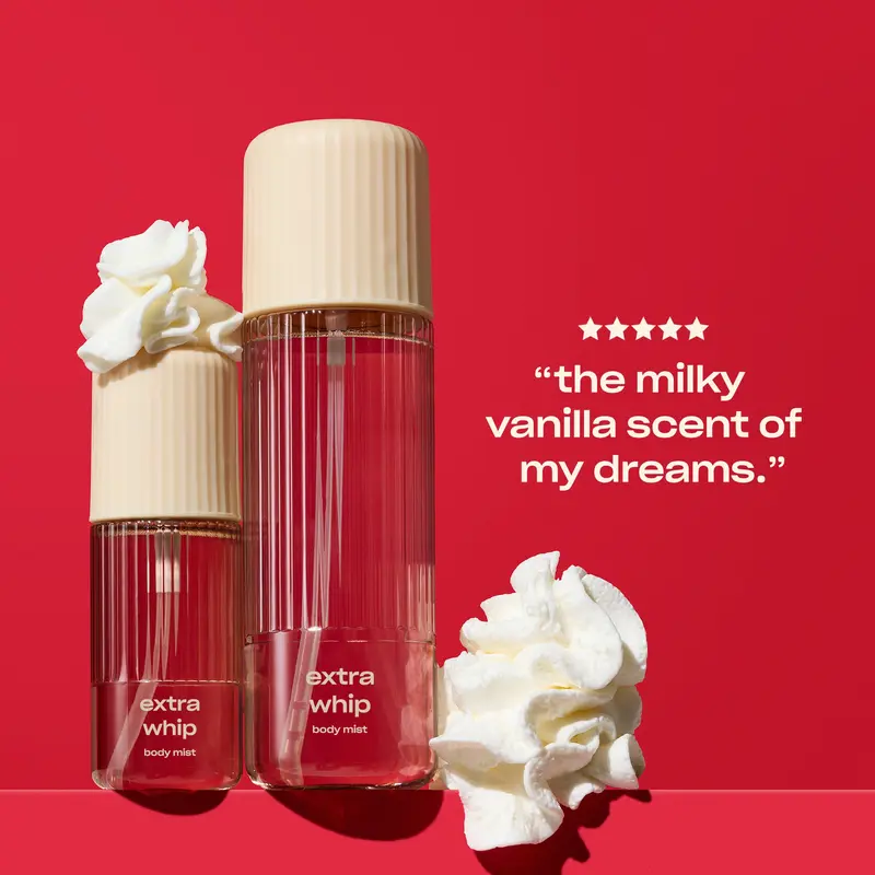 EXTRA WHIP Vanilla & Whipped Cream Body Mist | Sweet Gourmand Hair & Body Spray
