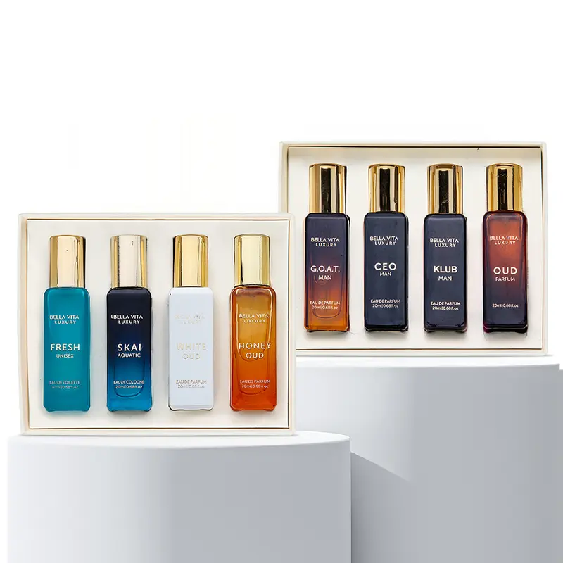 BellaVita Luxury HIM N' MORE Gift Set | 8 Long-Lasting Eau de Parfum for Men (8 × 20ml)