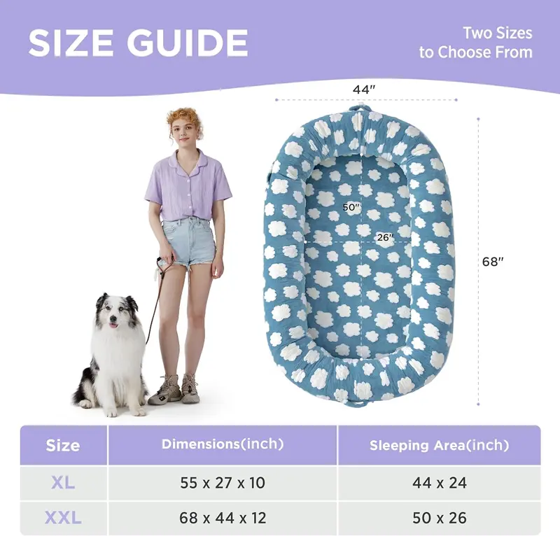 Lesure Soft Donut Bed – Fluffy Calming Pet Bed for Dogs & Cats, Washable Round Plush Bed with Anti-Slip Bottom