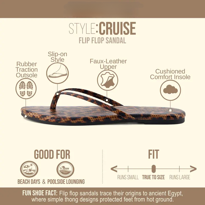 Women's Cushioned Flip Flops | Lightweight Summer Sandals with Soft Footbed for Beach, Travel & Everyday Wear