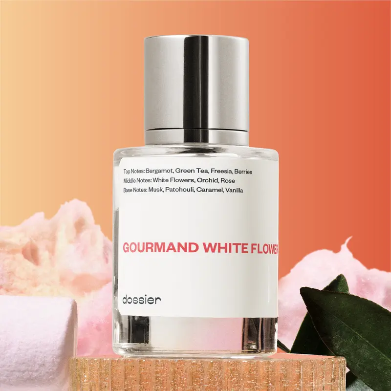 Dossier Gourmand White Flowers Eau de Parfum | Warm Vanilla, White Florals & Caramel Notes