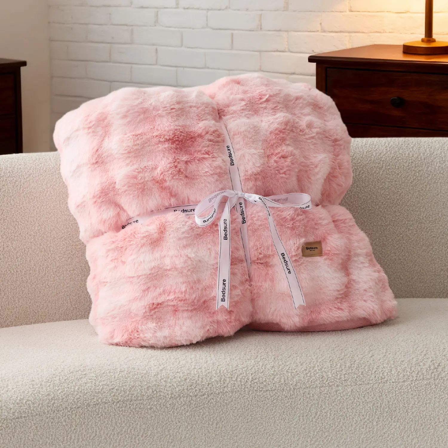 Bedsure Weighted Faux Rabbit Fur Blanket | Ultra-Soft Sherpa Throw for Cozy Comfort