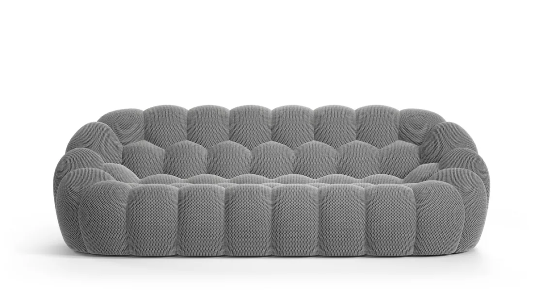 NLFZEK Bubble Sofa – Sculptural 3-Seater Curved Sofa, Modern Plush Lounge Couch for Living Room