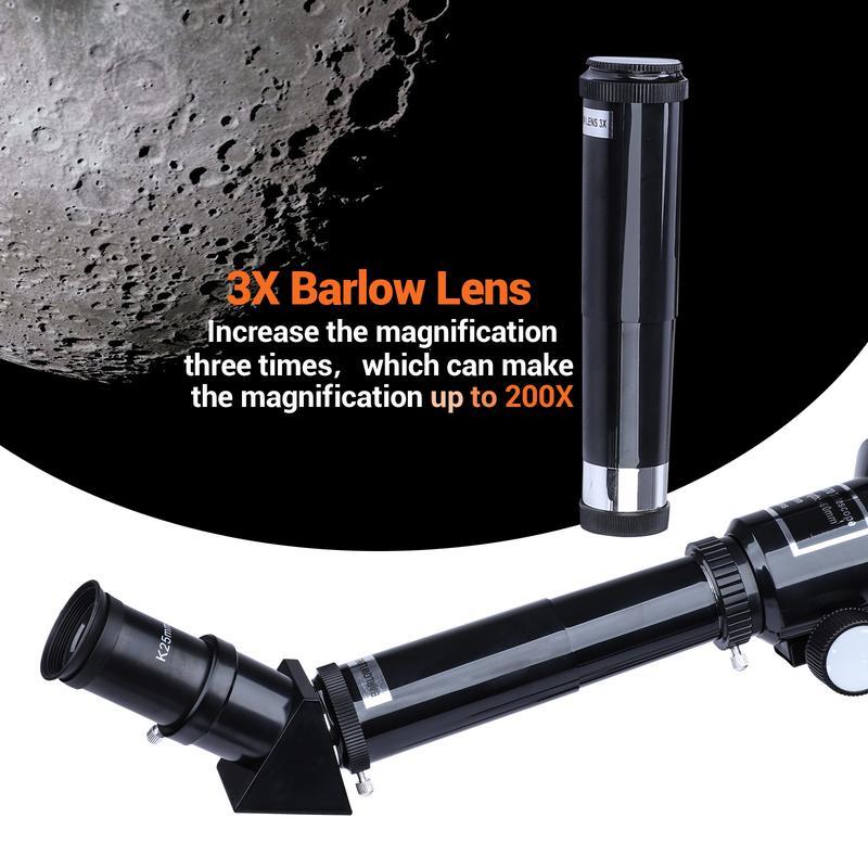 Telescopes for Astronomy Adults, 70mm Aperture 400mm Focal Length Refractor Telescope for Beginners Kids, Portable
