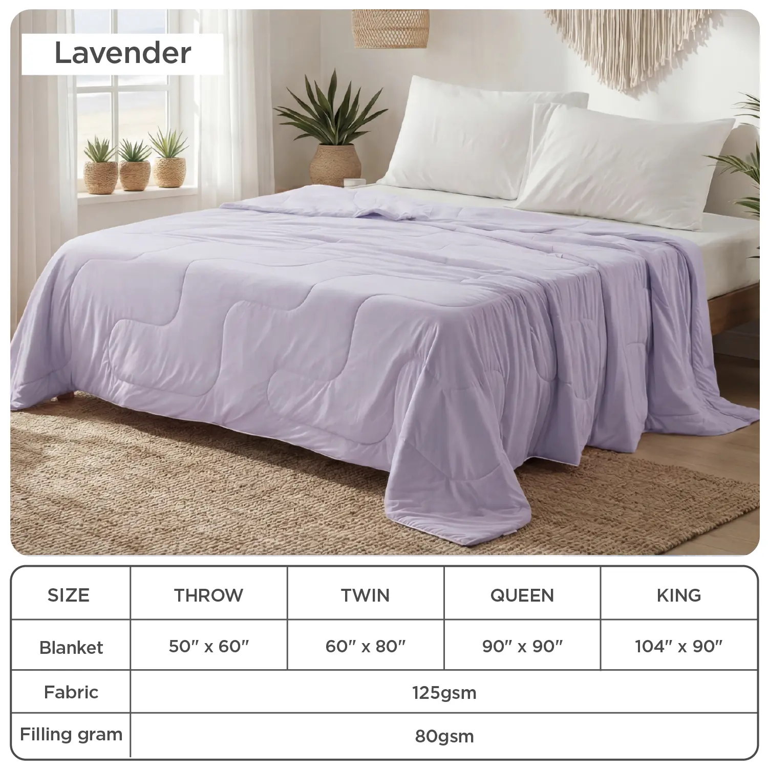 Cooling Bamboo Blanket | Ultra Soft Lightweight Summer Comforter for Hot Sleepers, Breathable Cozy Bed Throw