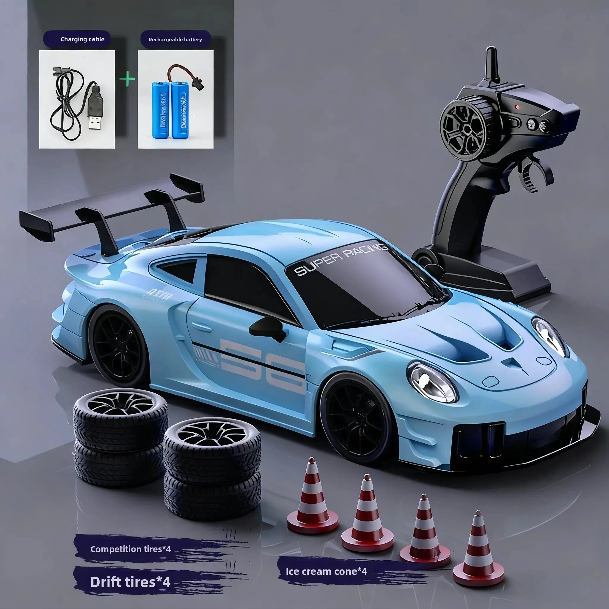 RC Drift Car ABS Material 2.4GHz Anti-Interference Charging Home Playtime Long Battery Life Thrills For Kids Teens RC Lovers Gifts