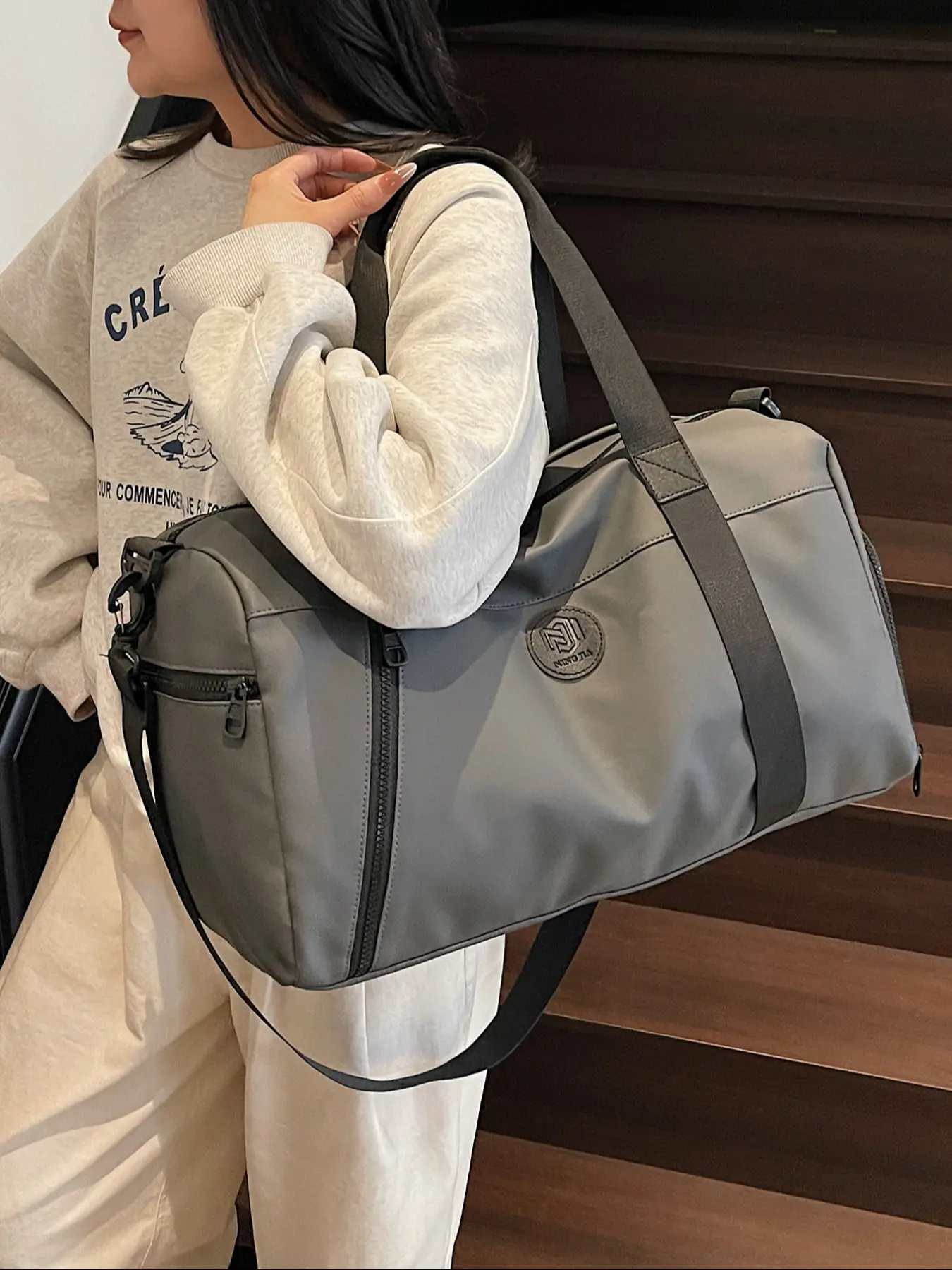 Travel Duffle Bag with Shoe Compartment & Wet Pocket | Lightweight Weekender Bag