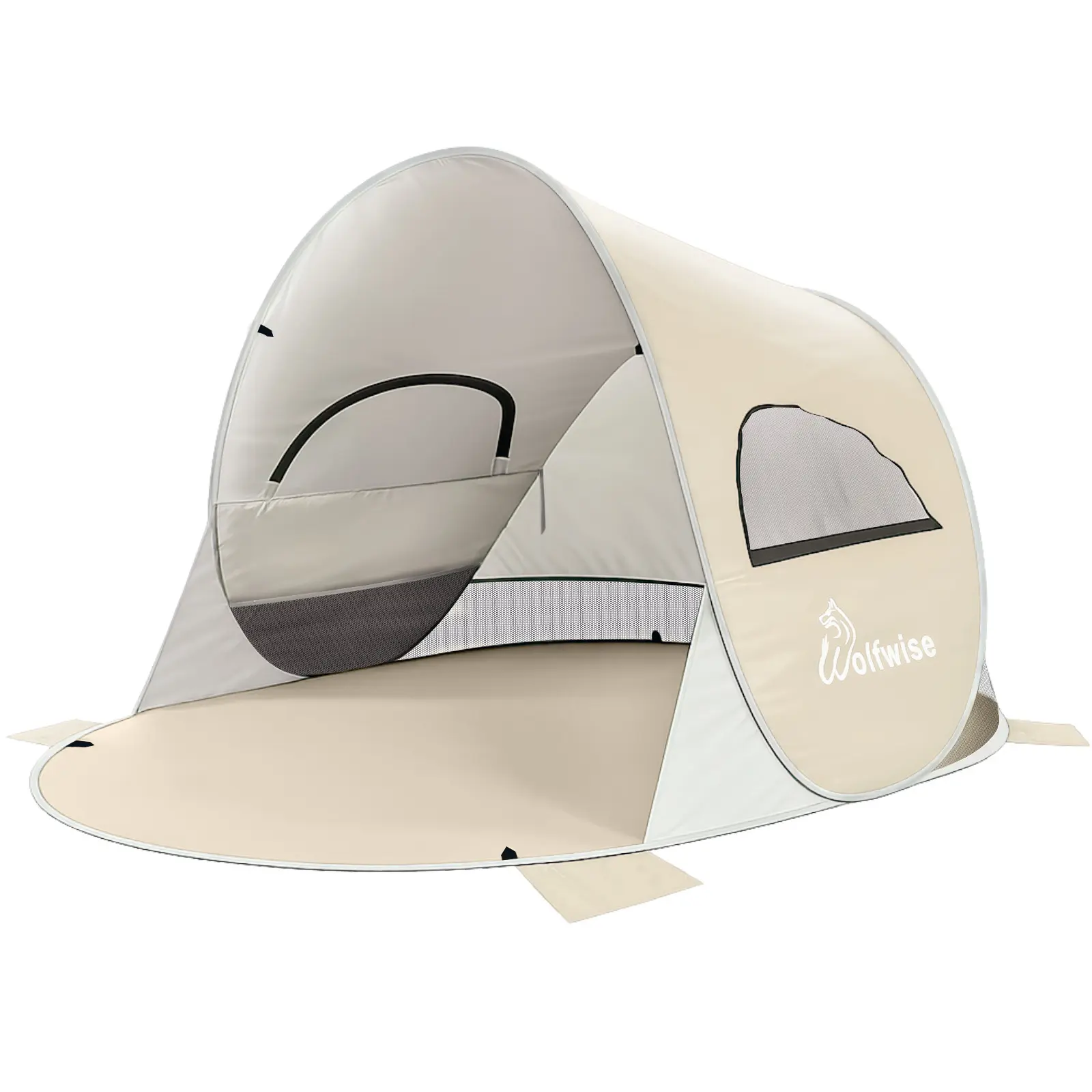 WolfWise UPF 50+ Pop-Up Beach Tent | Portable Sun Shelter for Beach, Camping & Outdoor Trips