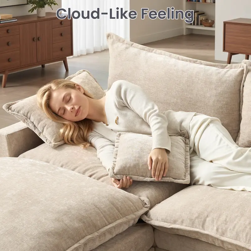 LOISEL 108” U Shaped Modular Sectional Sofa 