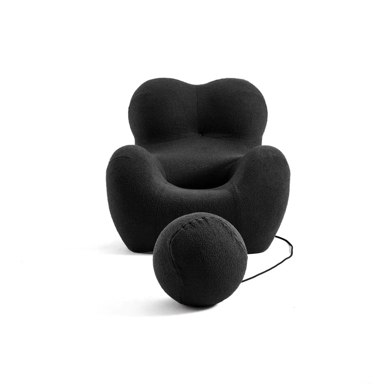NLFZEK Accent Chair with Ottoman – Soft Lounge Chair & Footrest, Cozy Barrel Armchair for Living Room & Bedroom